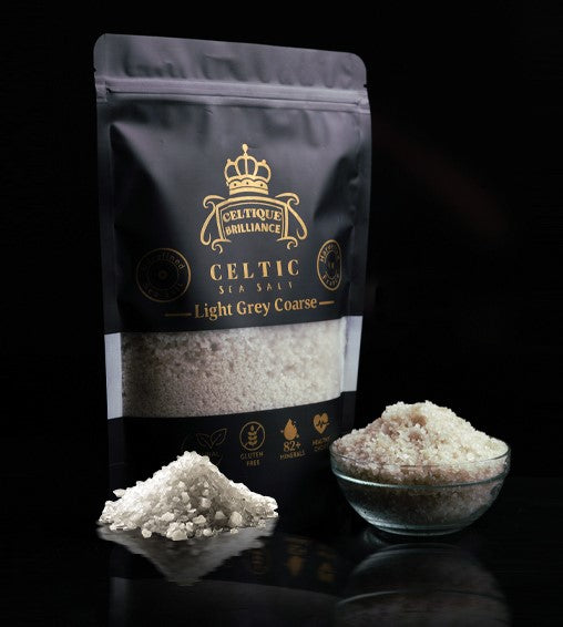 Celtique Brilliance Celtic Coarse Sea Salt - 100% Natural Unrefined Light Grey - Rich in minerals harvested from France