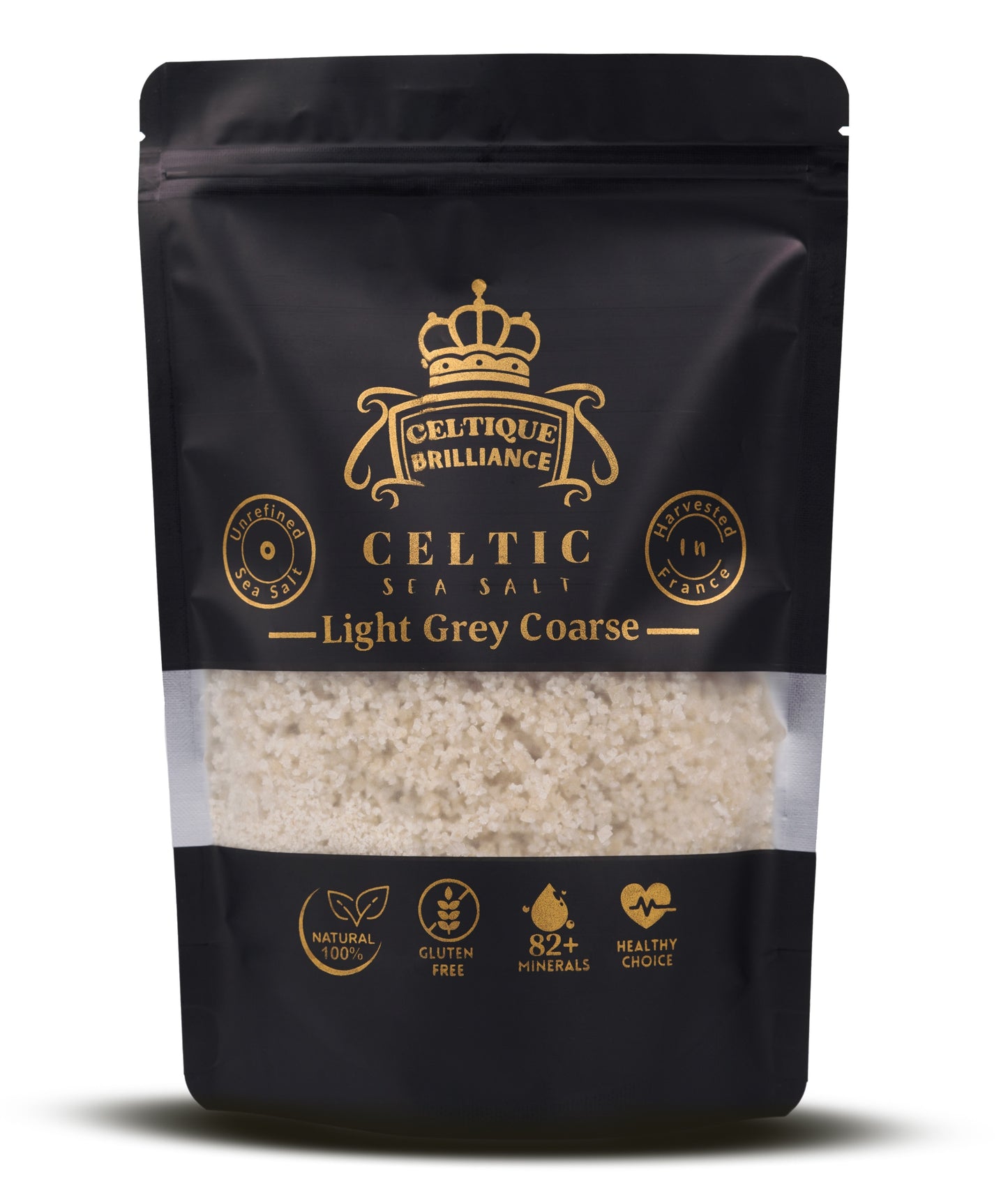Celtique Brilliance Celtic Coarse Sea Salt - 100% Natural Unrefined Light Grey - Rich in minerals harvested from France