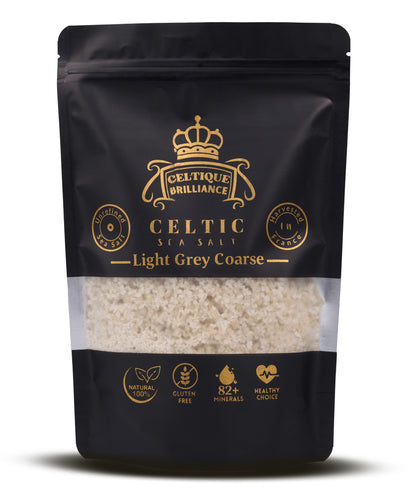 Celtique Brilliance Celtic Coarse Sea Salt - 100% Natural Unrefined Light Grey - Rich in minerals harvested from France
