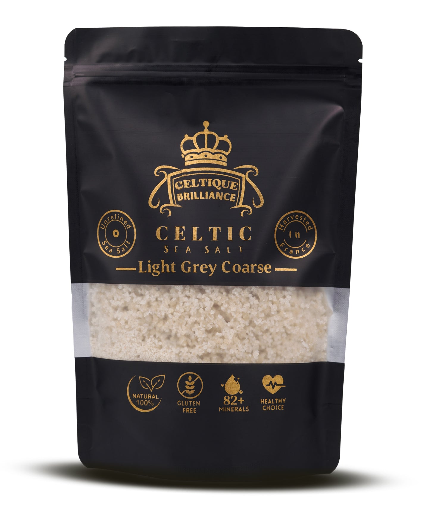 Celtique Brilliance Celtic Coarse Sea Salt - 100% Natural Unrefined Light Grey - Rich in minerals harvested from France